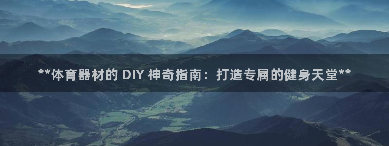 极悦平台官方网址是什么：**体育器材的 DIY 神奇