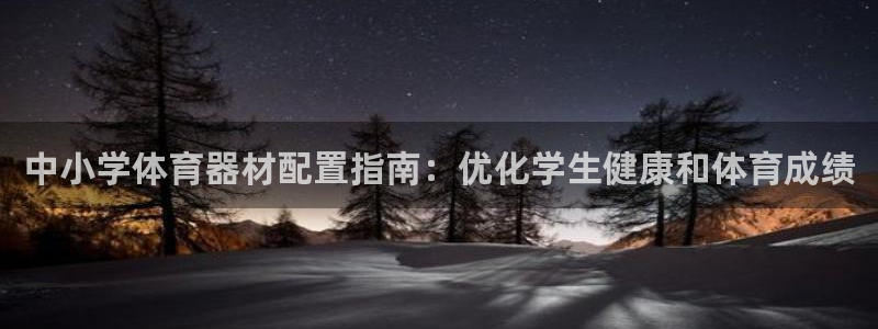 极悦娱乐股东有哪些：中小学体育器材配置指南：优化学生