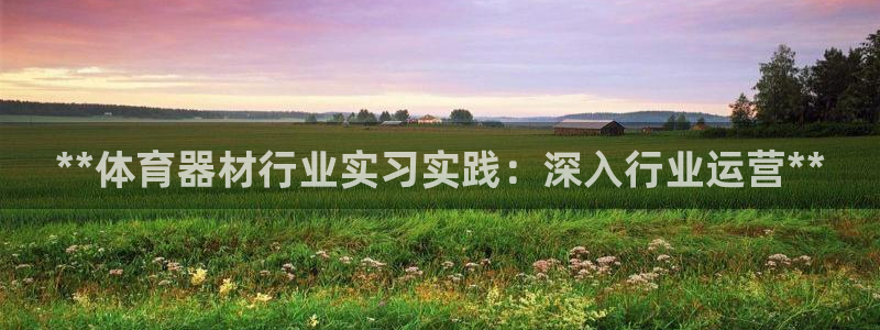 极悦平台网址皮皮虾下载：**体育器材行业实习实践：深