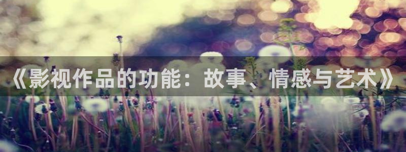 777米奇奇米在线影院：《影视作品的功能：故事、情感与艺术》